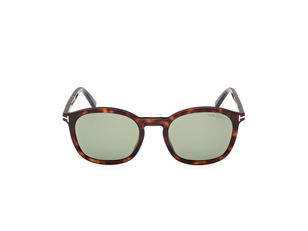 TOM FORD FT1020 52N Solbrille Brun med Grønn glass