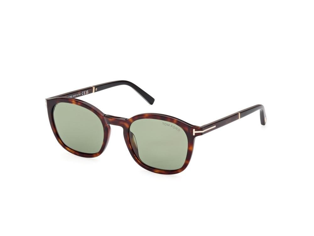 TOM FORD FT1020 52N Solbrille Brun med Grønn glass