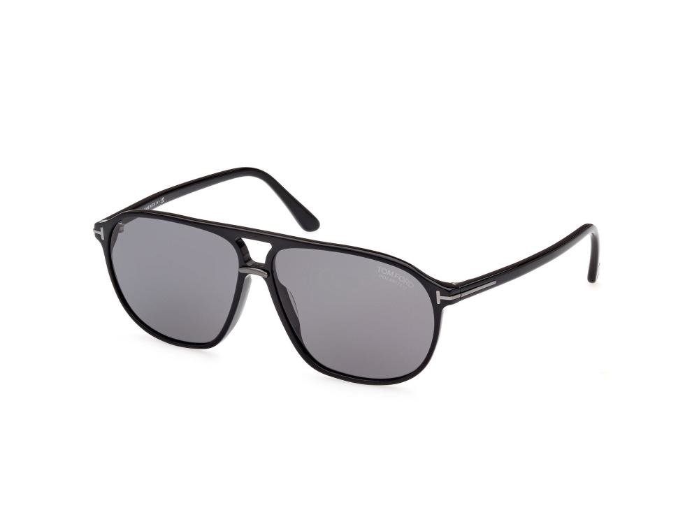 TOM FORD FT1026-N 01D Solbrille Sort med Grå / Sort glass