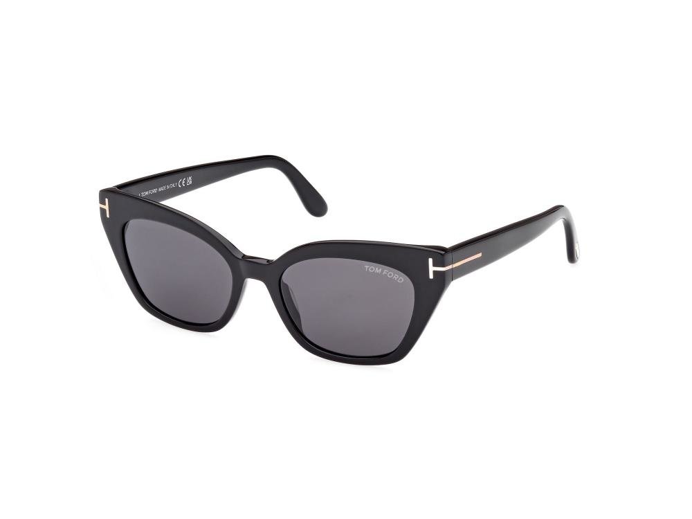 TOM FORD FT1031 01A Solbrille Sort med Grå / Sort glass