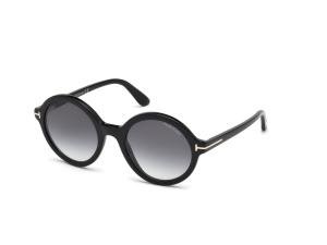 TOM FORD NICOLETTE-02 FT0602 001 Solbrille Sort med Grå / Sort glass