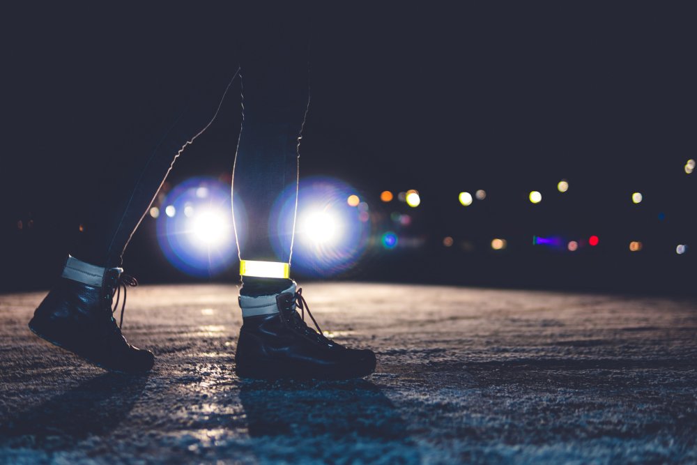 person med refleks på fot, refleksdagen